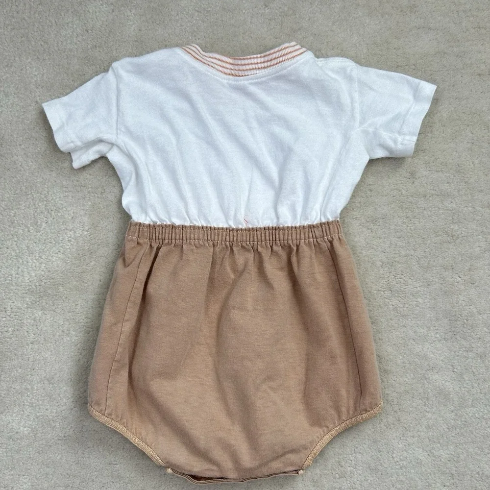 Vintage Carters Cotton Romper Boys One Piece 6 Months Snap Summer